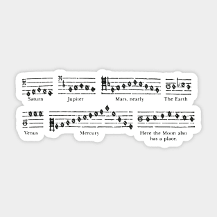 Johannes Kepler - Planets - Music of the Spheres Sticker